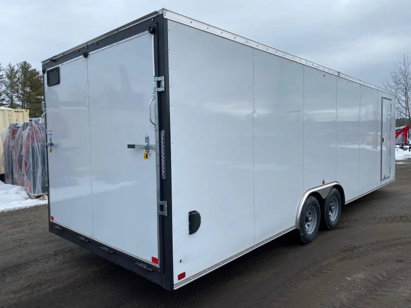 Commercial trailer wrap removal on enclosed utility and cargo trailer